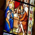 Kirche der Himmelfahrt der Jungfrau Maria Petrovice Buntes Glas Kirche Petrovice