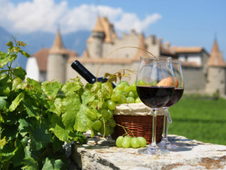 Château mit Weintrauben