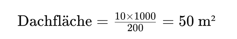 Dachfläche berechnen Formel 50m2
